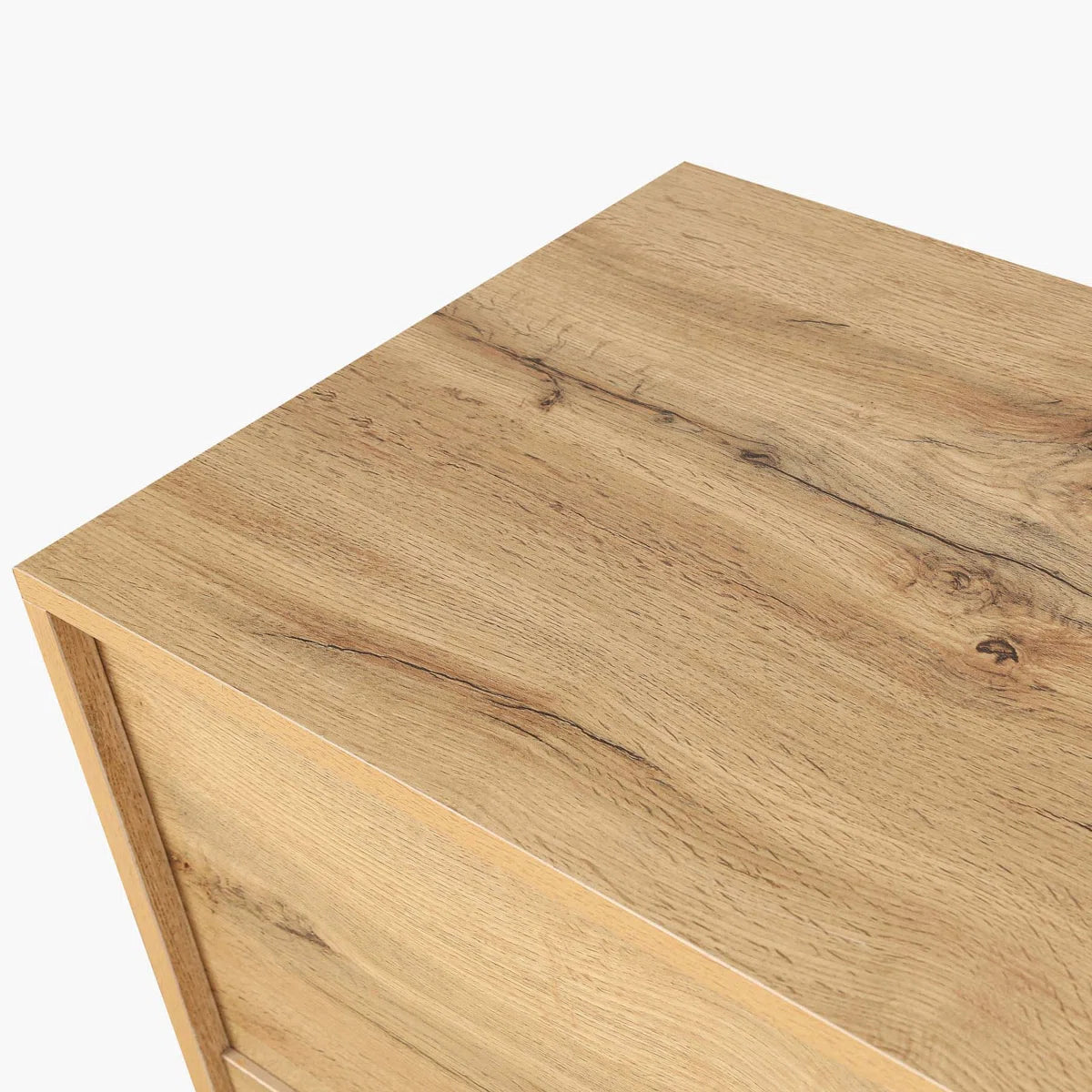 Wood Storage Cabinet with Carved Door and Metal Handle, Versatile and Stylish for Home Decor - OUCHCART | Cabinet