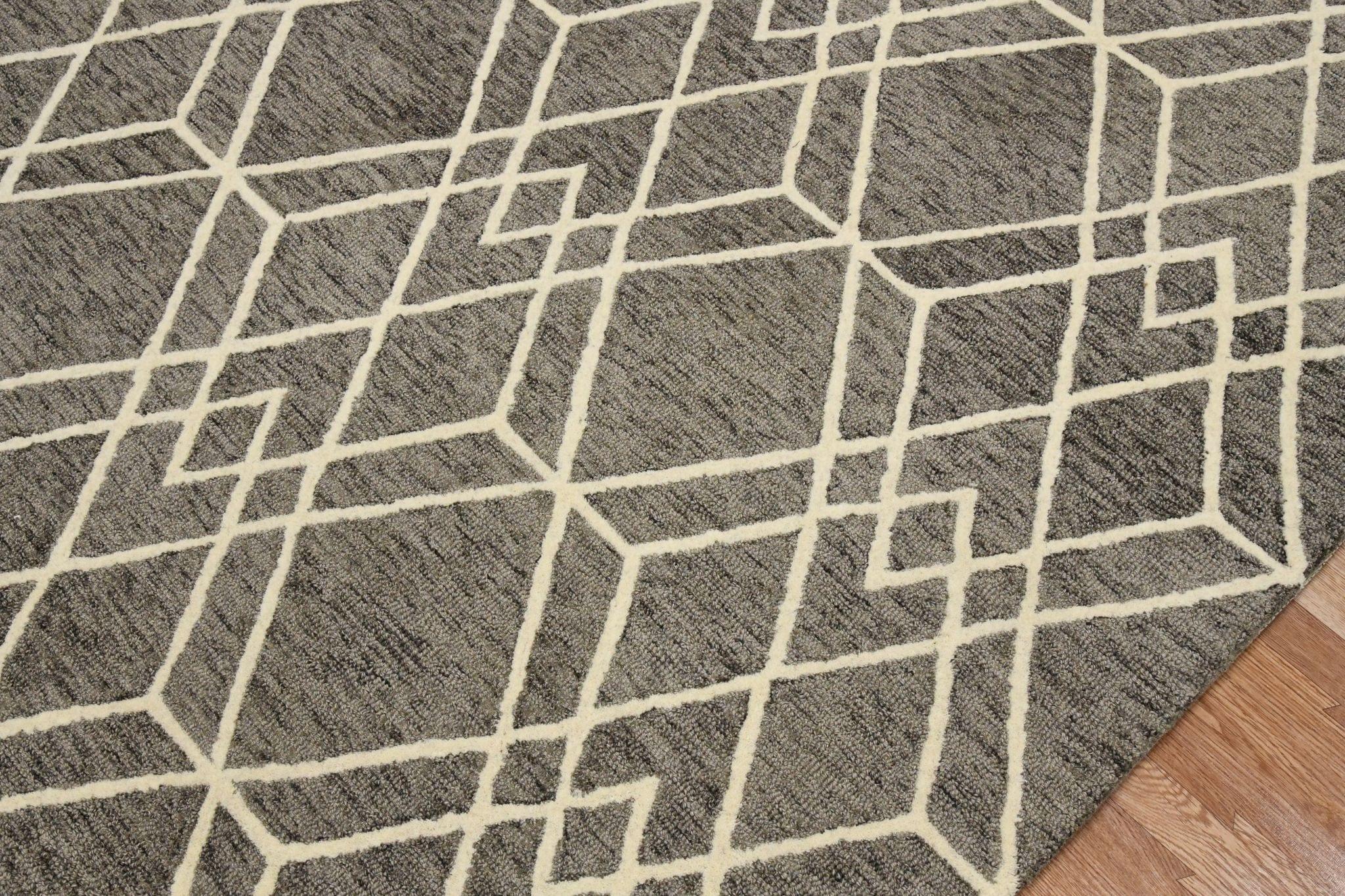 Khaki Wool Vista 4x6 Feet Hand-Tufted Carpet - Rug - Ouch Cart 