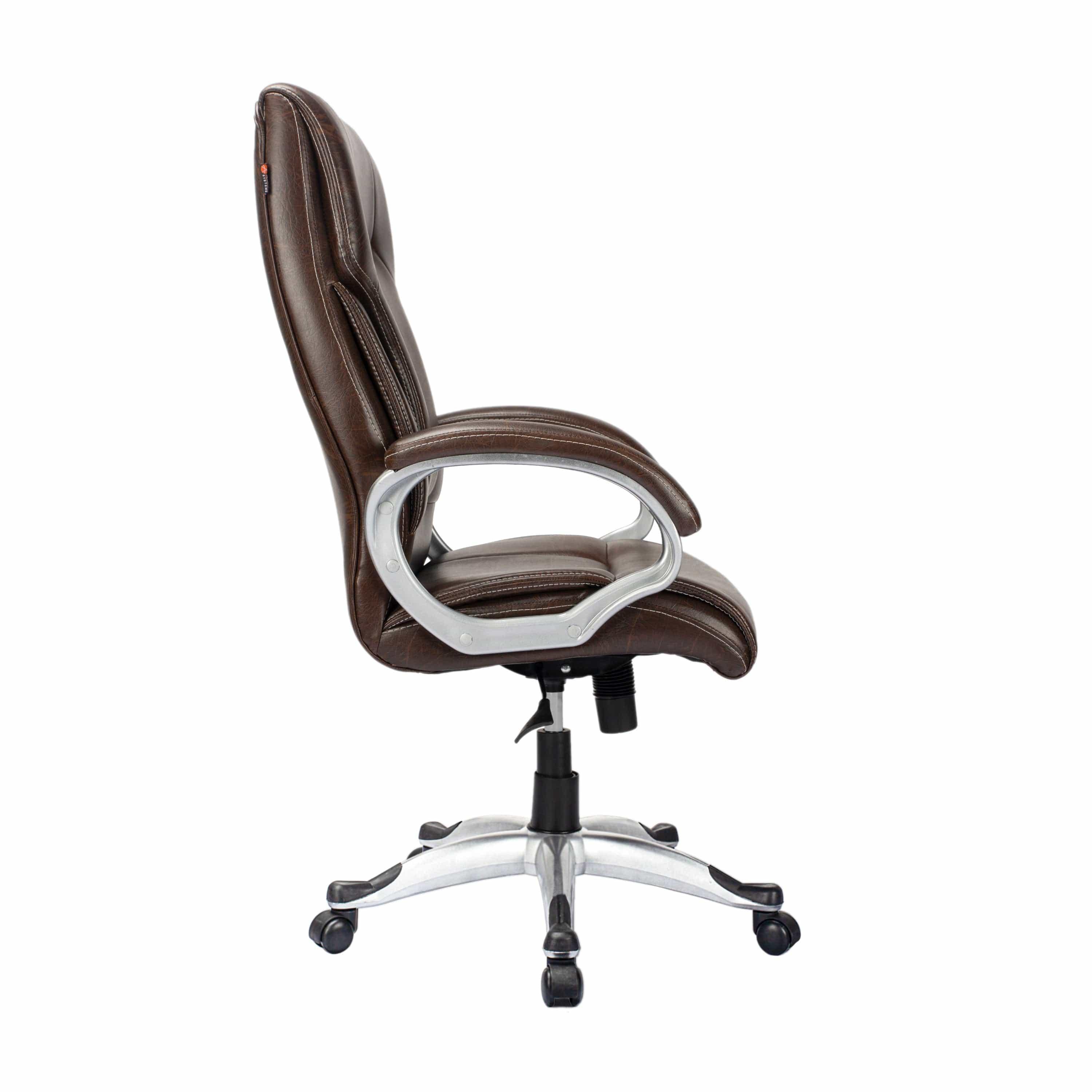 Adiko High Back Executive Revolving Office Chair in Brown - Ouch Cart 