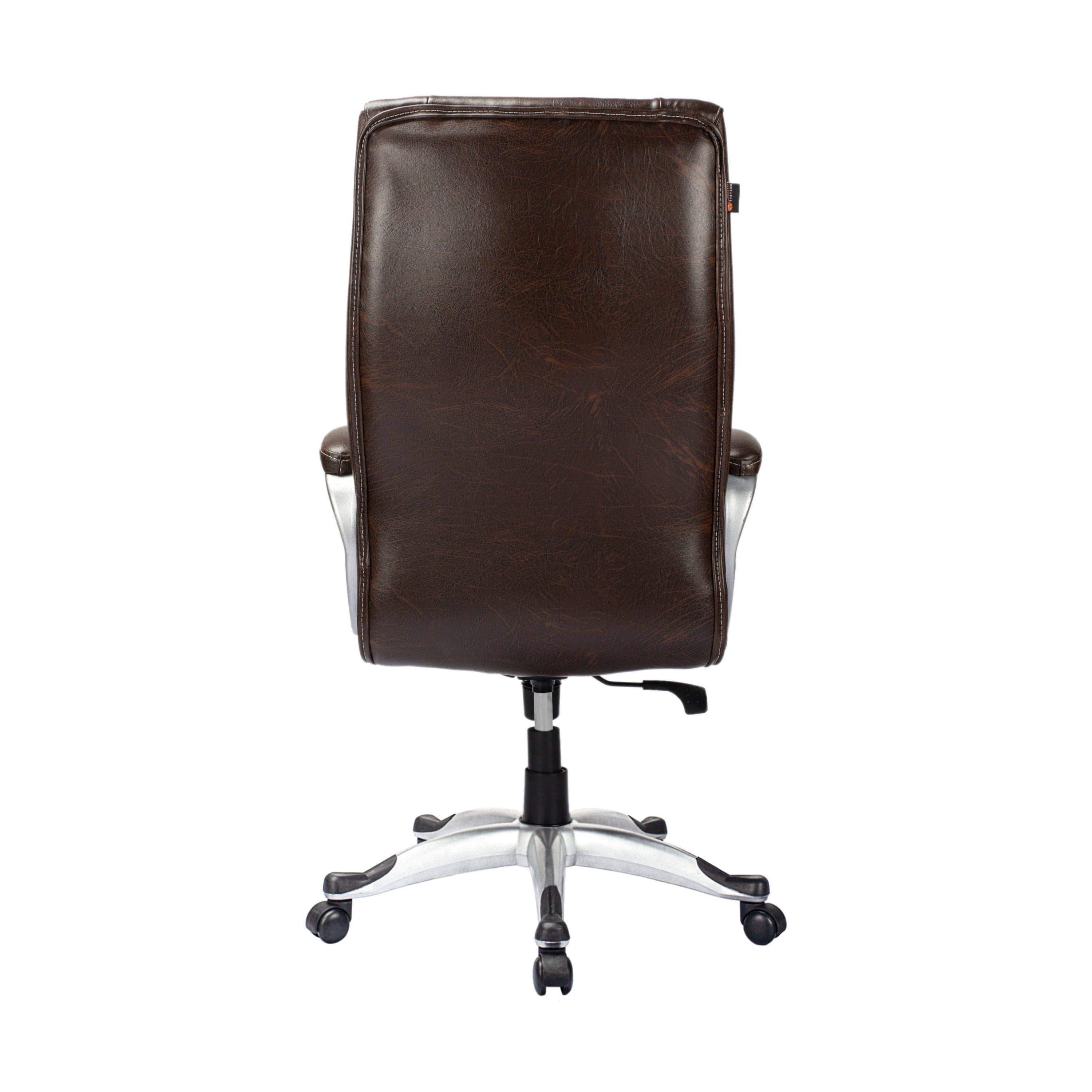 Adiko High Back Executive Revolving Office Chair in Brown - Ouch Cart 