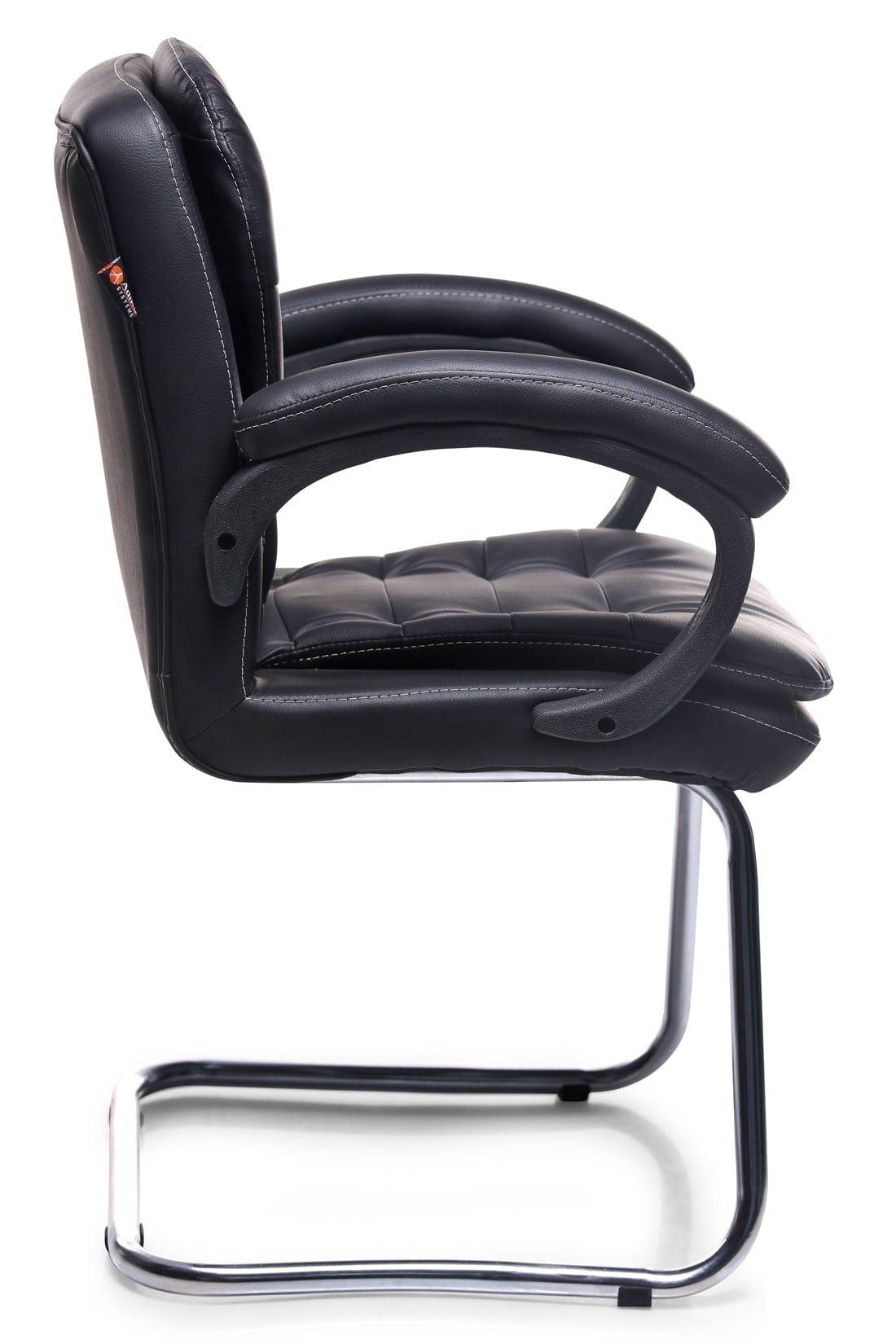 Elegant Cantilever Chair in Black - Ouch Cart 