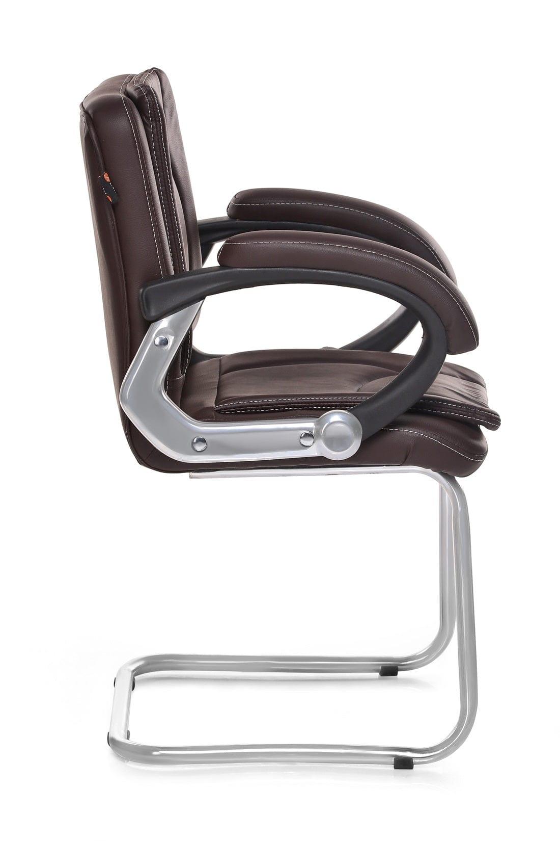 Stylish Cantilever Chair in Brown - Ouch Cart 