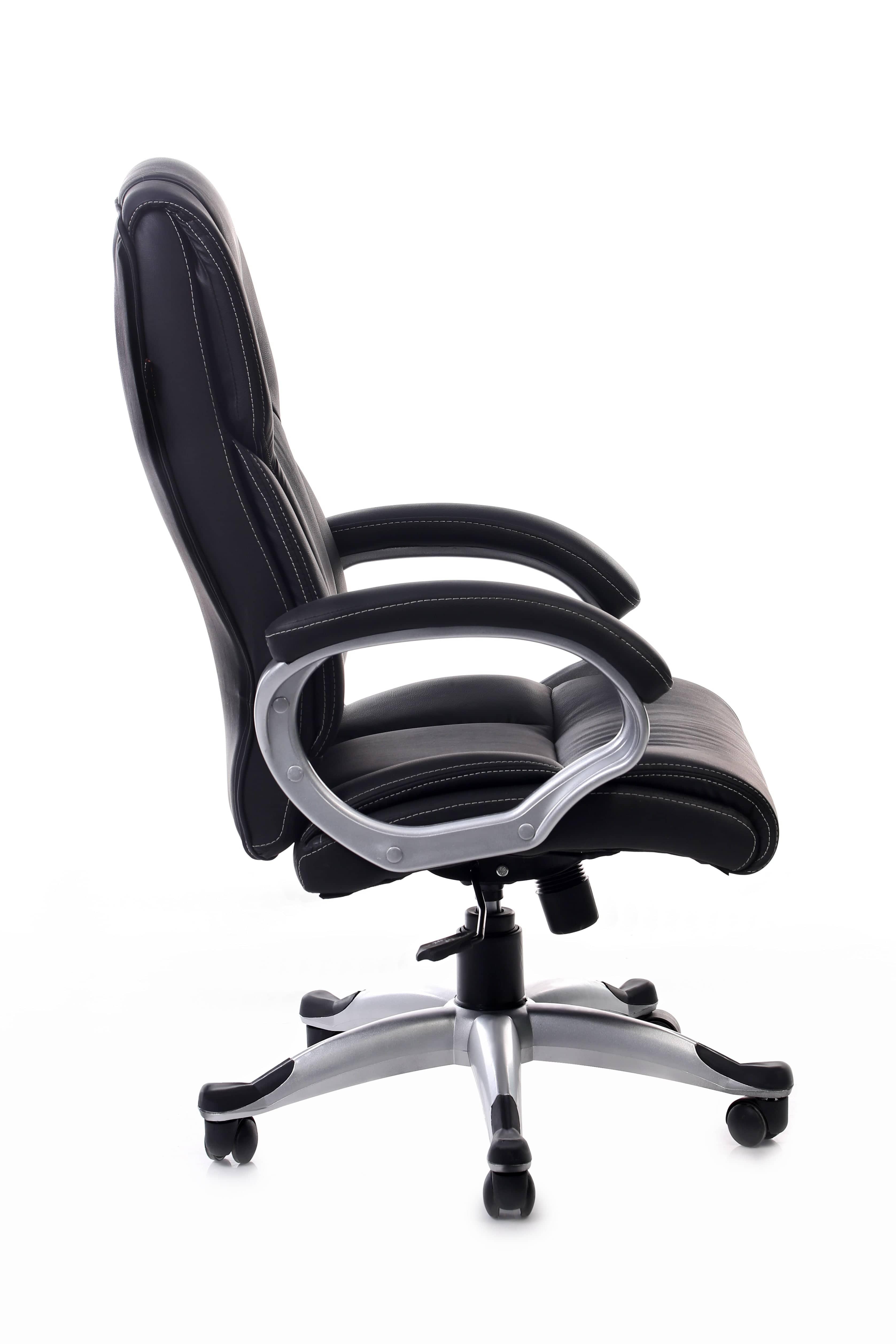 Adiko High Back Executive Revolving Office Chair in Black - Ouch Cart 