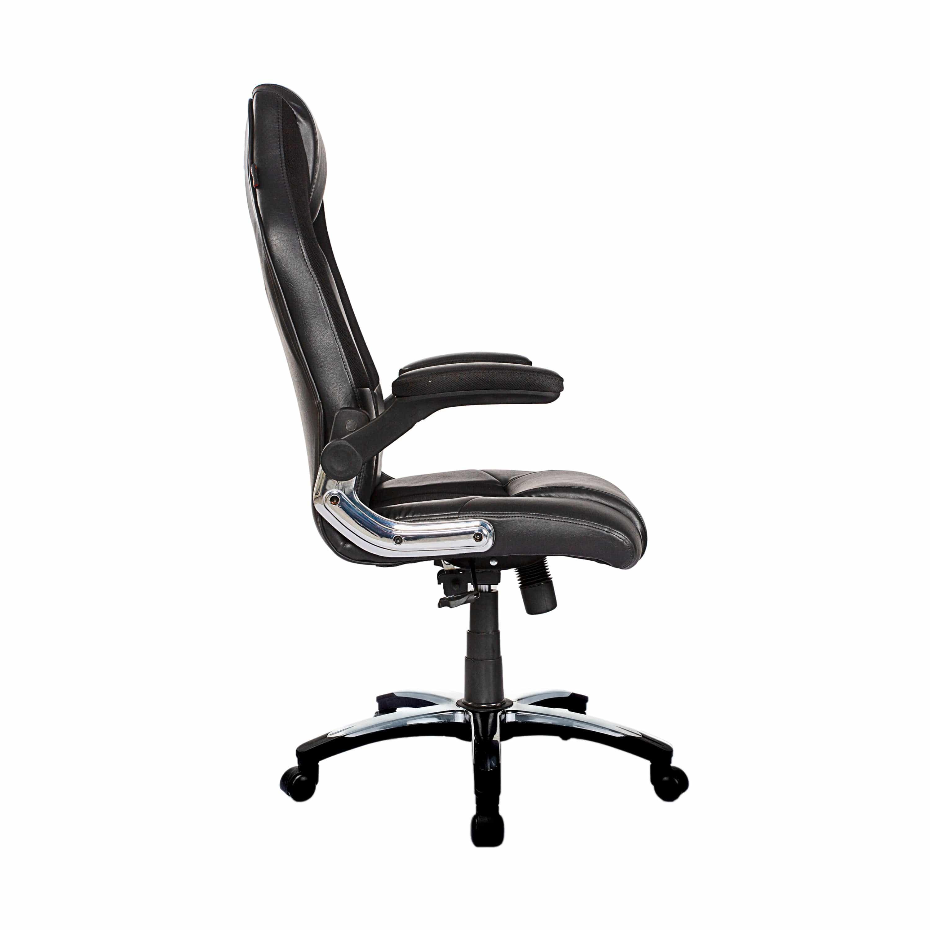 Adiko High Back Designer Gaming Chair in Black - Ouch Cart 