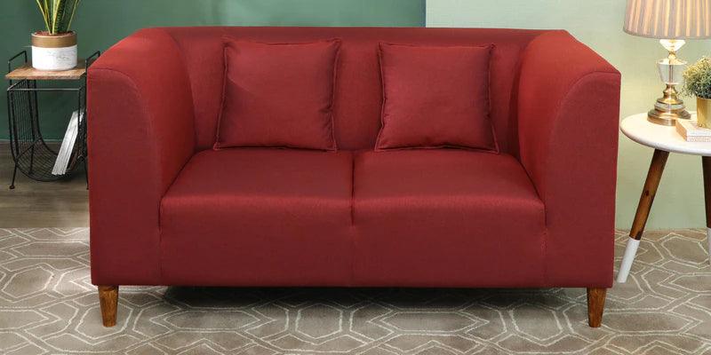 Fabric 2 Seater Sofa In Garnet Red Colour - Ouch Cart 