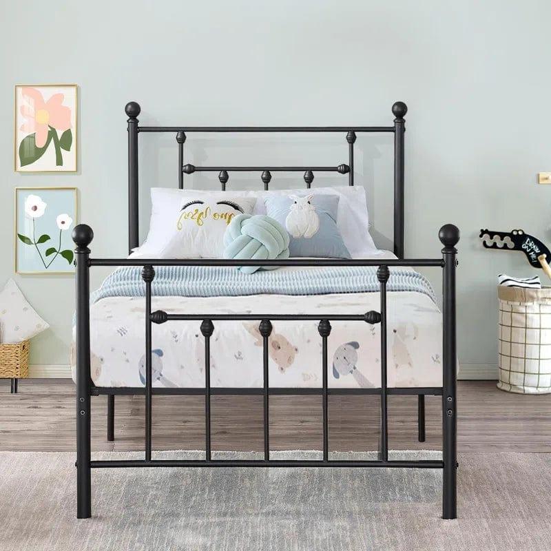 YT Metal Bed Frame with Headboard - Ouch Cart 