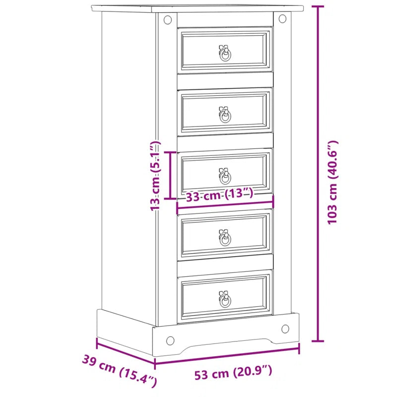 Miles  Manufactured Wood + Solid Wood Bedside Table