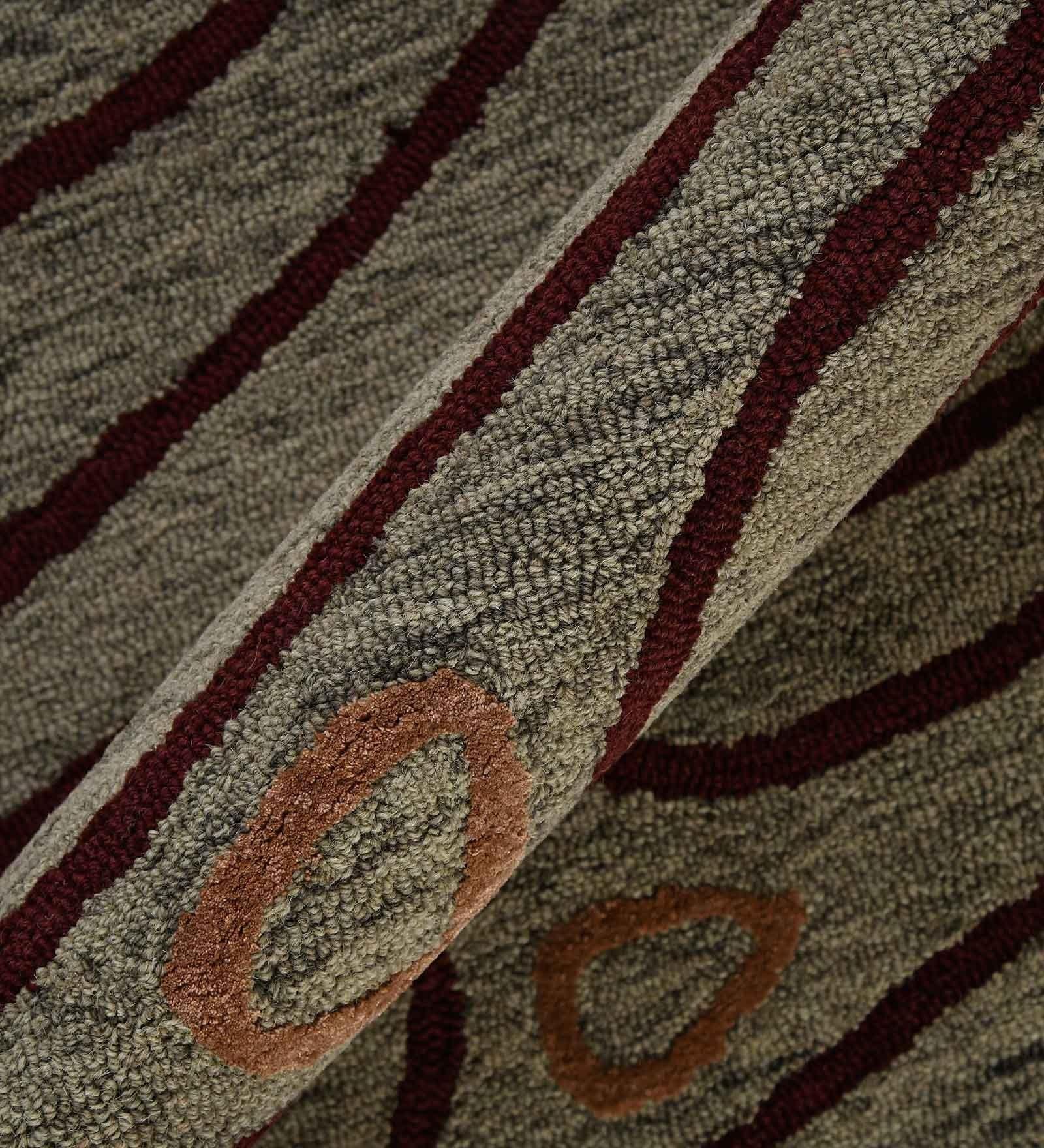 KHAKI Wool & Viscose Canyan 5x8 Feet Hand-Tufted Carpet - Rug - Ouch Cart 