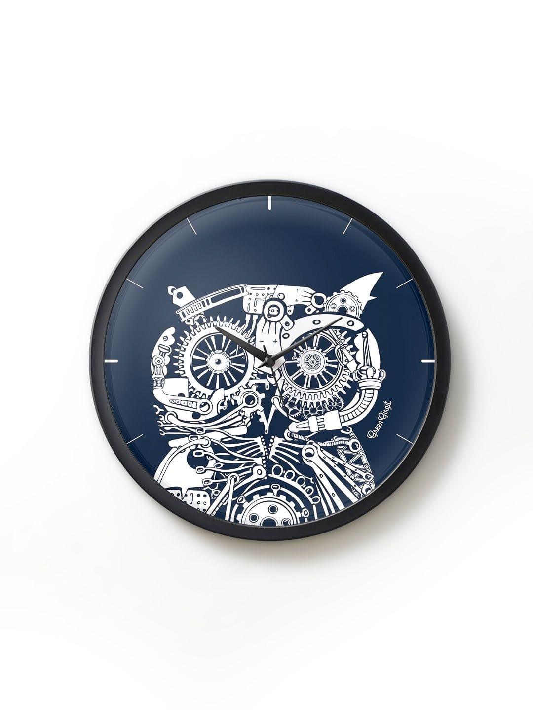 Techno owl Multicolor Wall Clock - Ouch Cart 