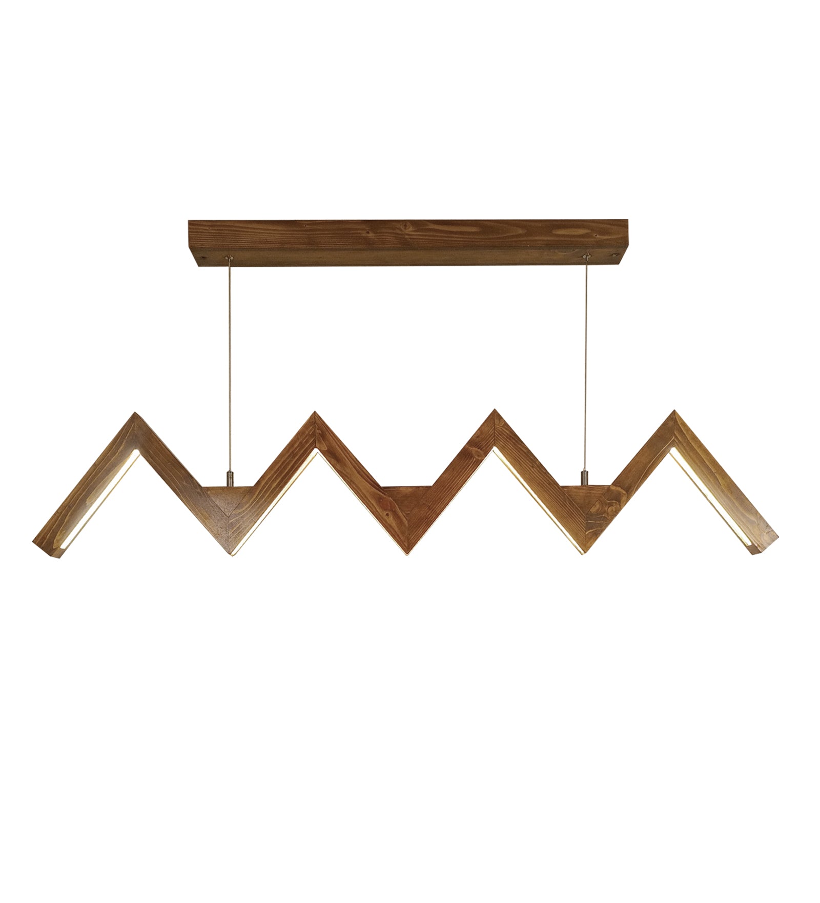 ZigZag 48 Brown Wooden LED Hanging Lamp