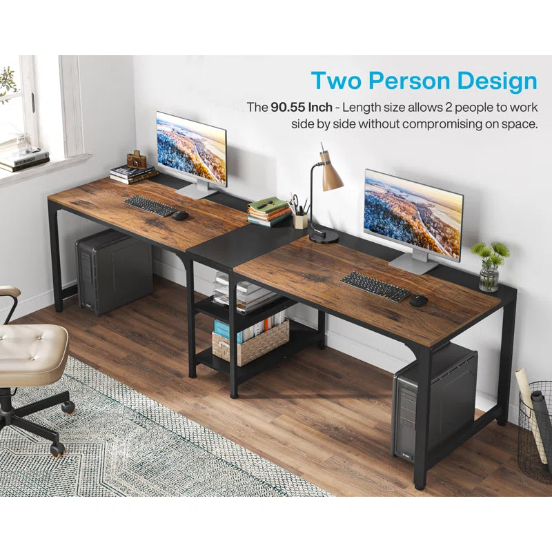 90.55'' W Rectangle Double Computer Desk