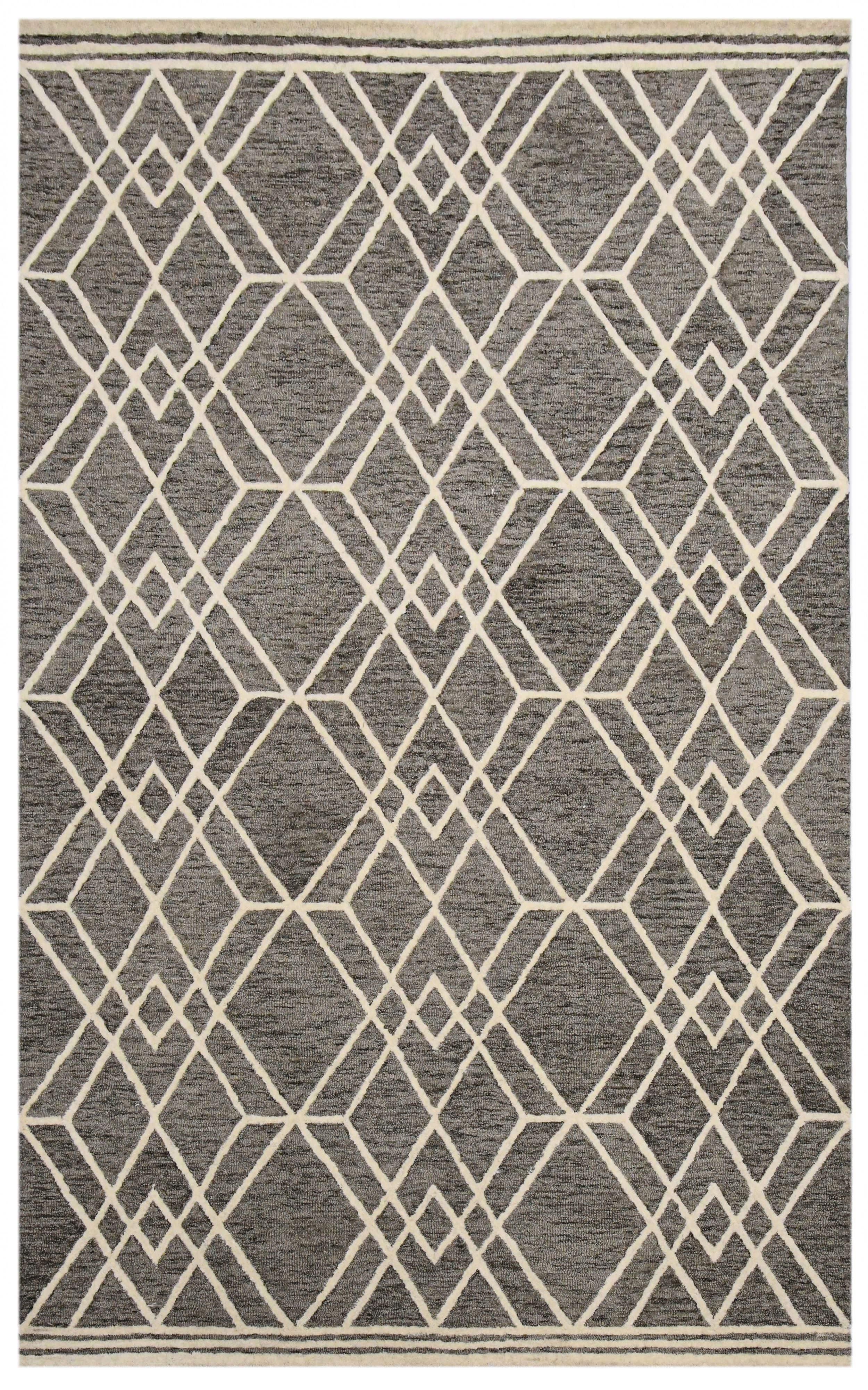 Khaki Wool Vista 4x6 Feet  Hand-Tufted Carpet - Rug