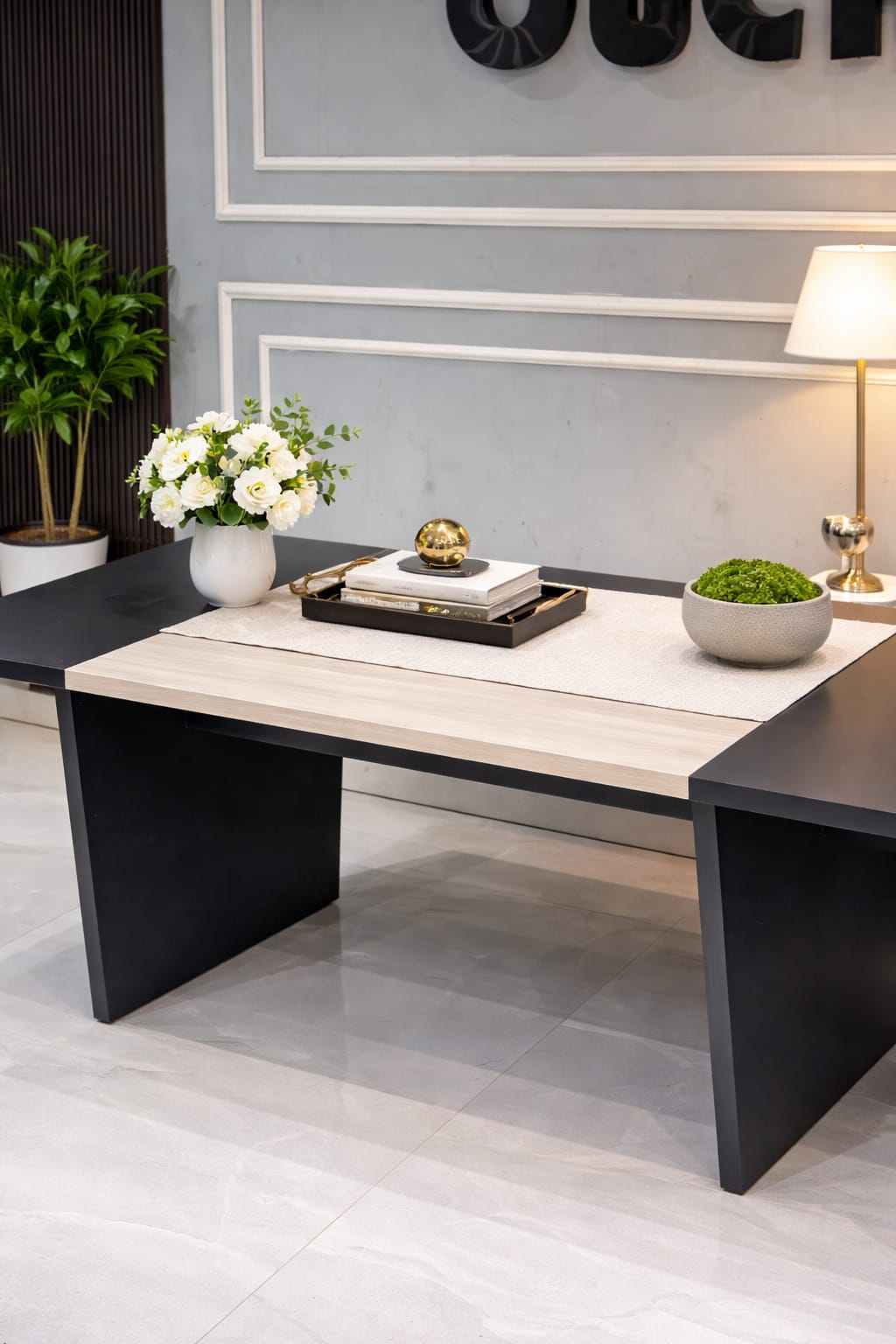 Modern Two-Tone Conference Table | Premium Executive Meeting Table for Office & Boardroom