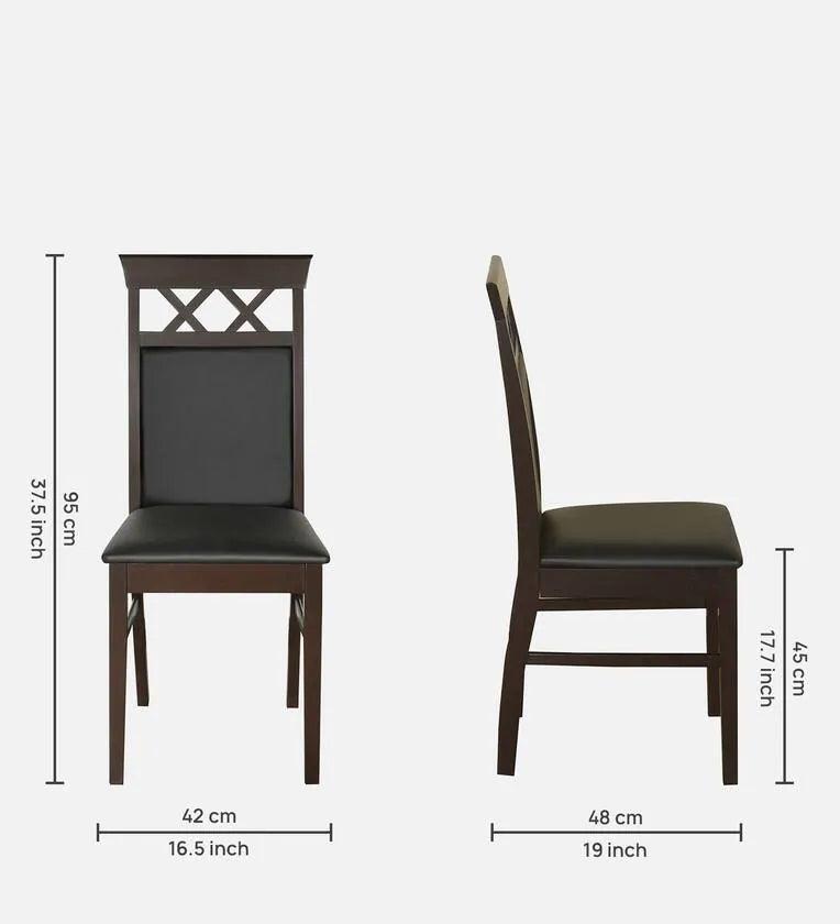 4 Seater with Bench Dining Set in Dark Cappucino Colour - Ouch Cart 