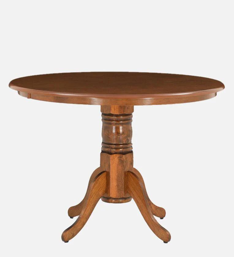 Solid Wood 4 Seater Dining Set in Brown Colour - Ouch Cart 