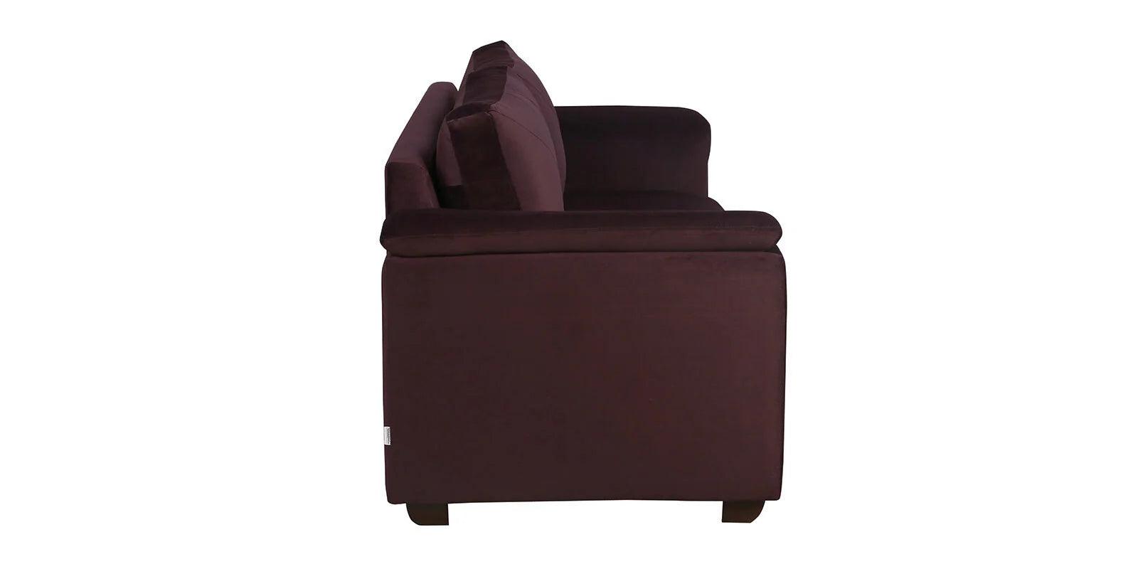 Velvet 3 Seater Sofa In Wine Colour - Ouch Cart 