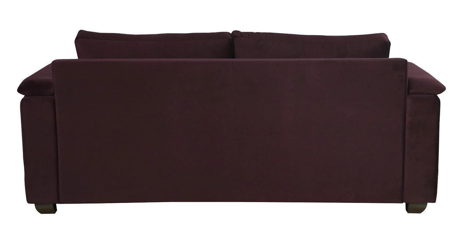 Velvet 3 Seater Sofa In Wine Colour - Ouch Cart 