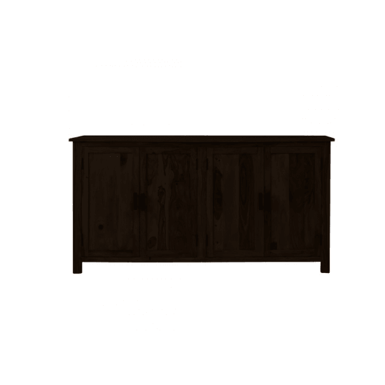 Canberra Sheesham Wood Four Door Storage Cabinet 172x45x90 CM (Walnut Finish)