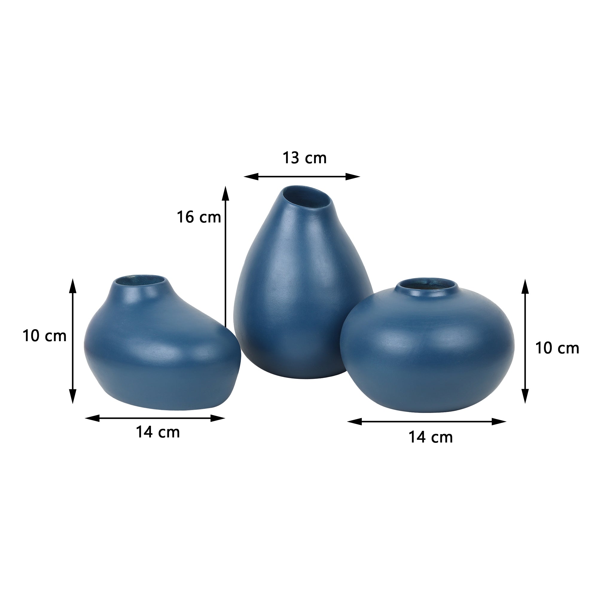 Varys Trio blue vase set