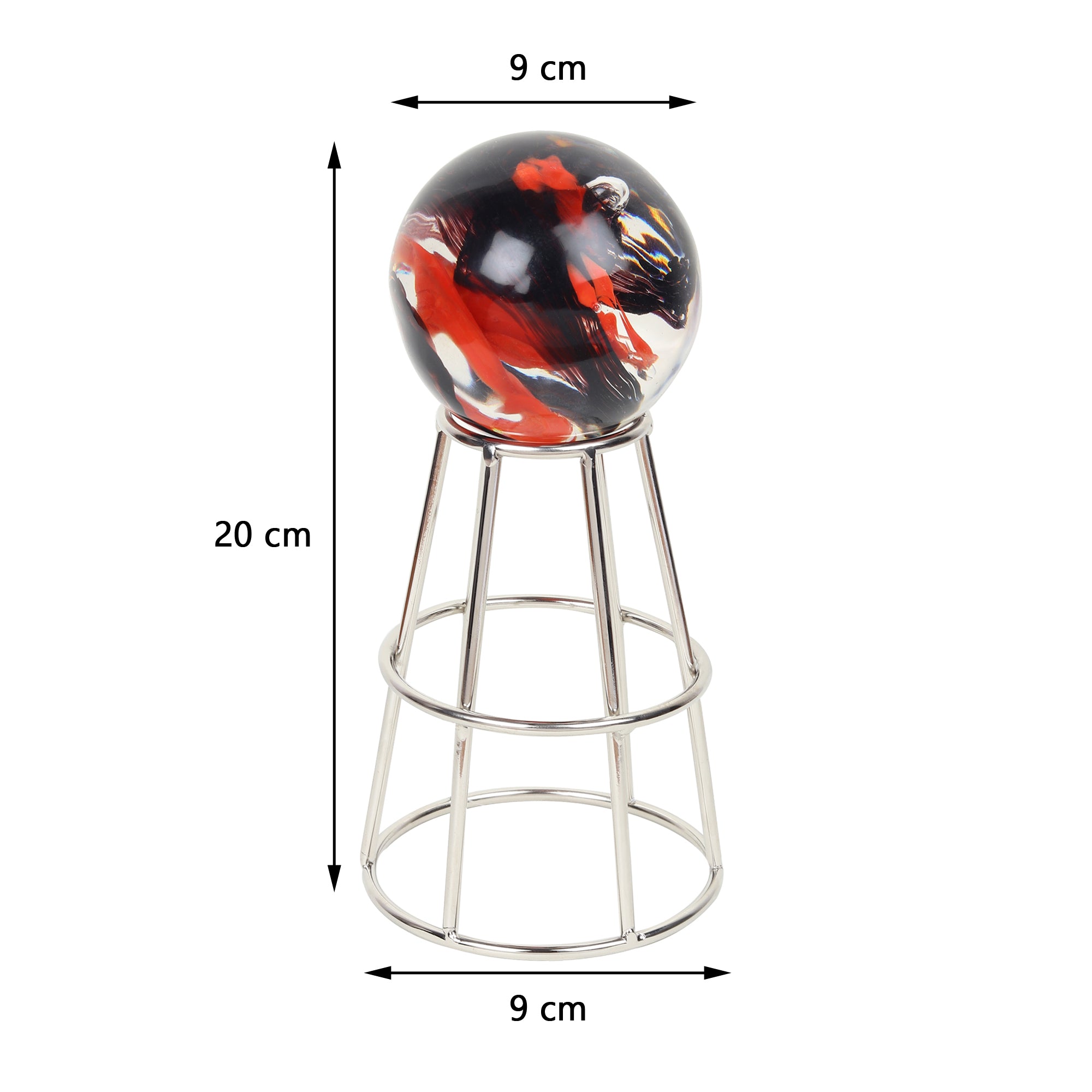 Crystal Orb's Silver Pedestal with Red ball