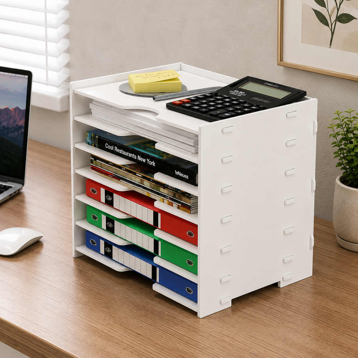 Multipurpose Stationery & File Storage Rack for Office & Study