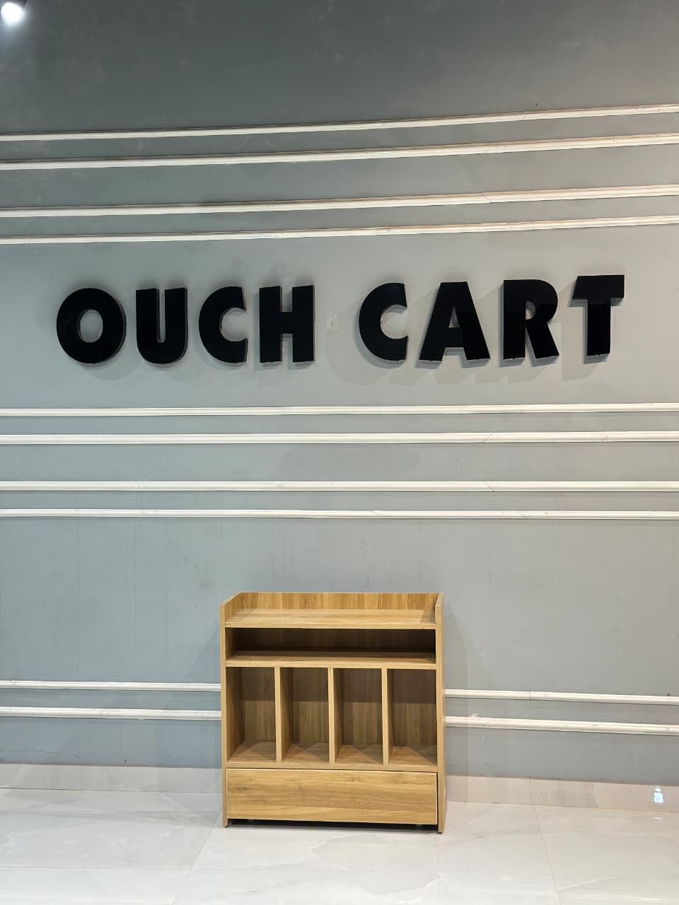 Modern Wooden Storage Cabinet with Open Shelves & Drawer | Multi-Utility Organizer