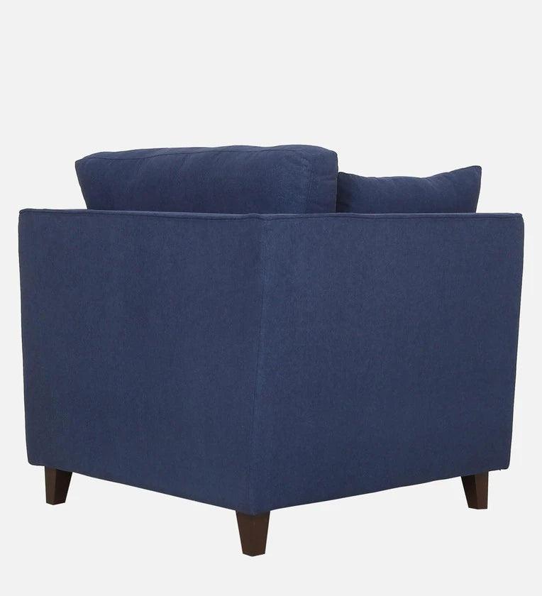 Fabric 1 Seater Sofa In Navy Blue Colour - Ouch Cart 