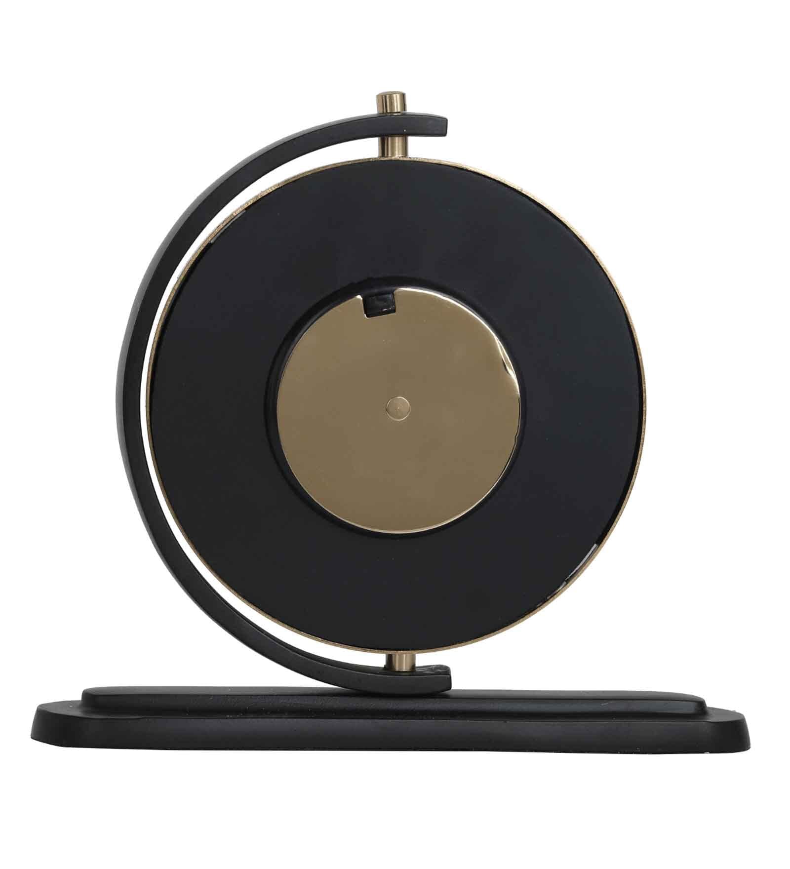 Aluminium Aleksi Table Clock Black,