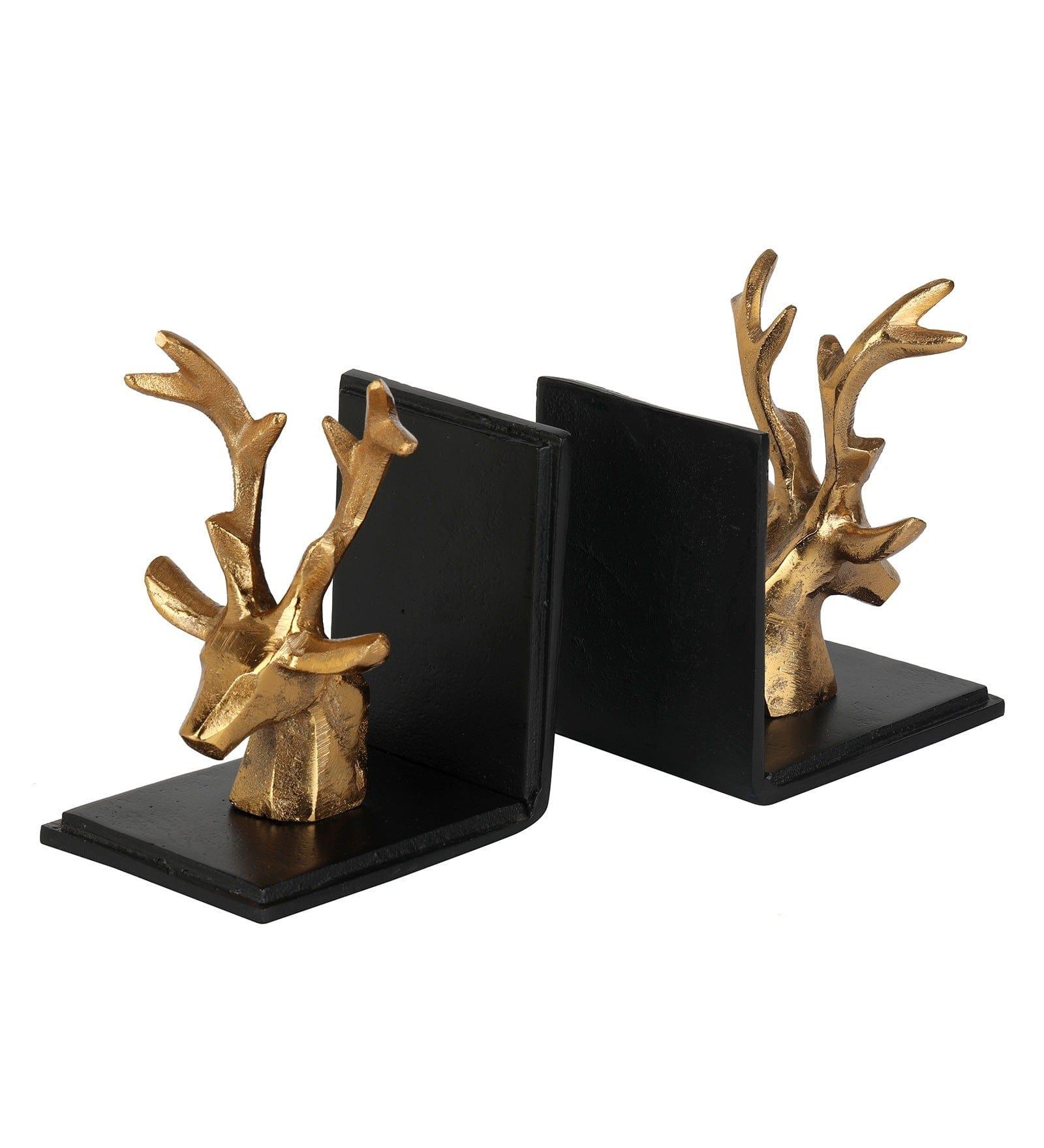 Multicolour Metal Deers Bookend, - Ouch Cart 