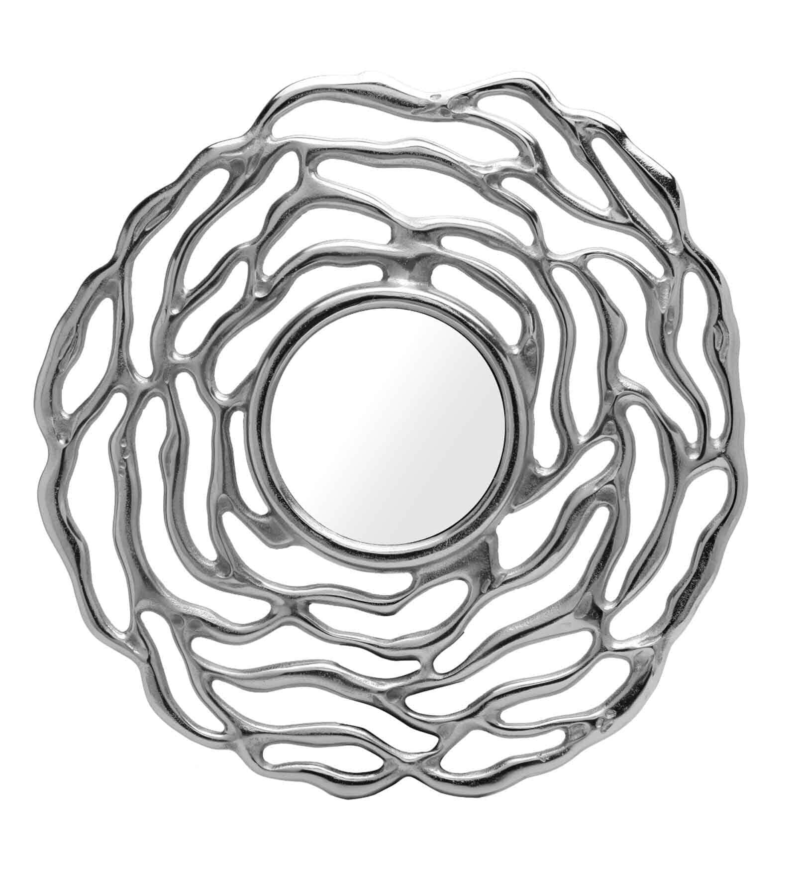 Silver Aluminium Katz Decorative Mirror, - Ouch Cart 