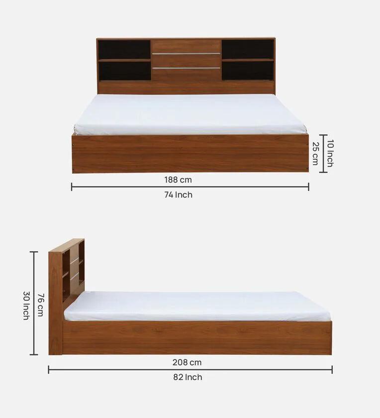 King Size Bed In Bali Teak Finish - Ouch Cart 