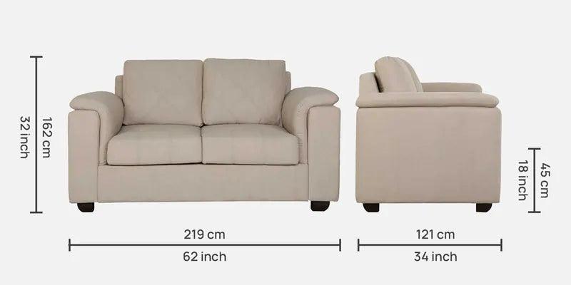 Fabric 2 Seater Sofa In Beige Colour - Ouch Cart 