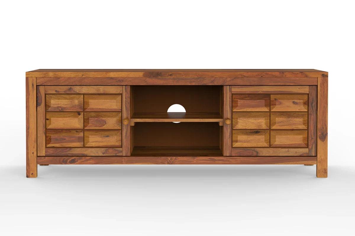 Arcadia Sheesham Wood TV Unit In Light Honey