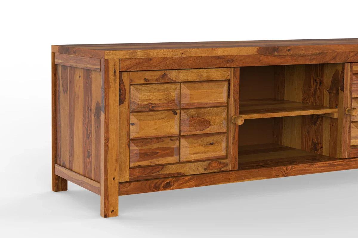 Arcadia Sheesham Wood TV Unit In Light Honey