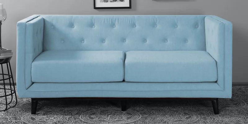 Fabric 3 Seater Sofa In Ice Blue Colour - Ouch Cart 