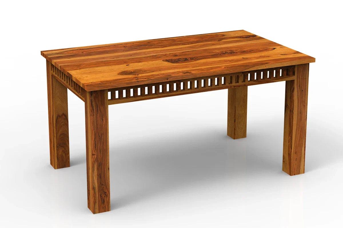 Axel Sheesham Wood Dining Table Set (6 seater) In Light Honey