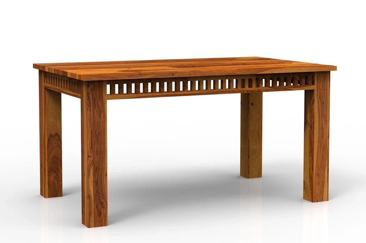 Axel Sheesham Wood Dining Table Set (6 seater) In Light Honey