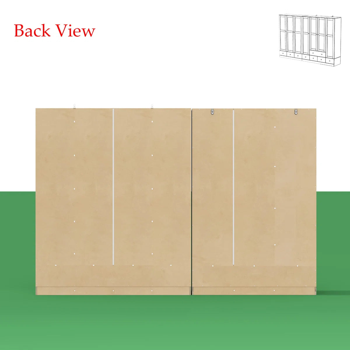 Bedroom Set With 2 Rustic Wardrobes