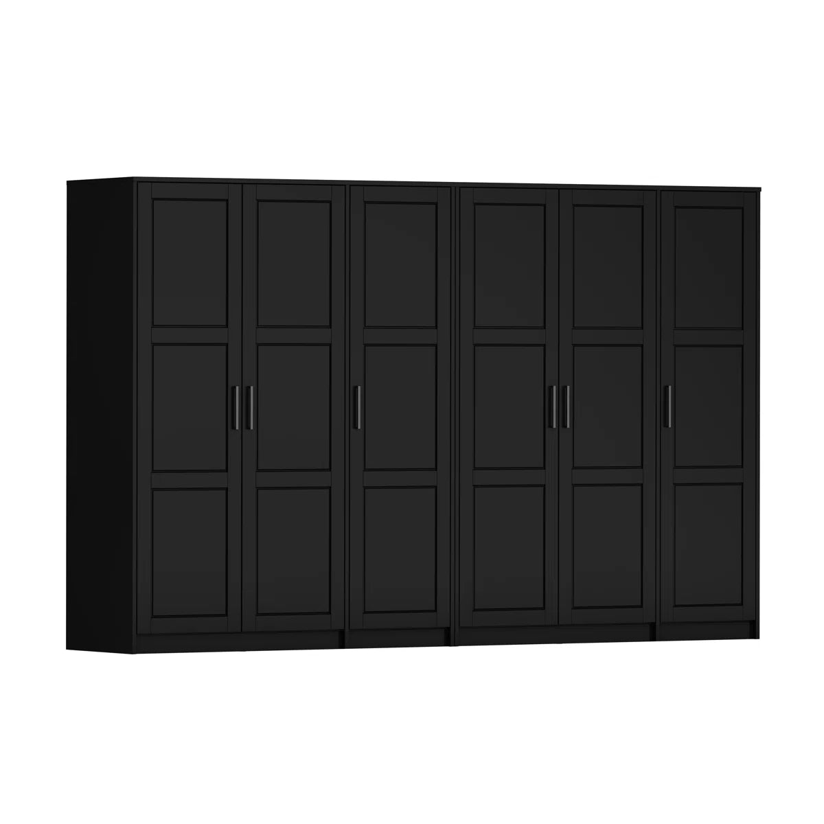 100% Solid Wood Urban 6-Door Wardrobe with Solid Door
