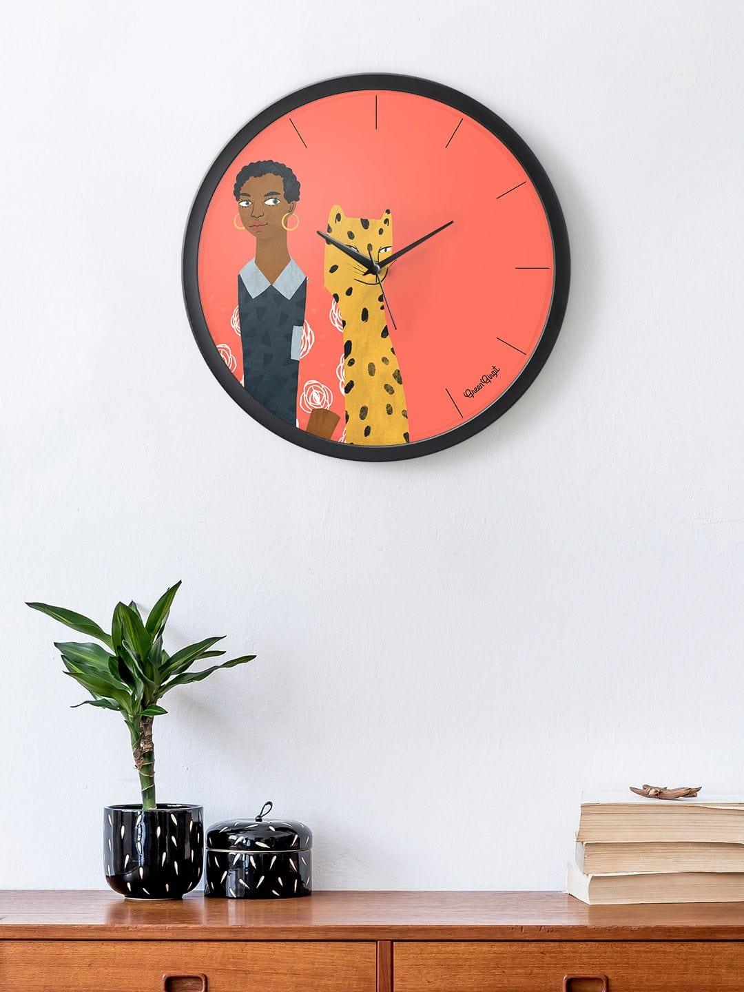 Leopard Adventure Multicolor Wall Clock - Ouch Cart 