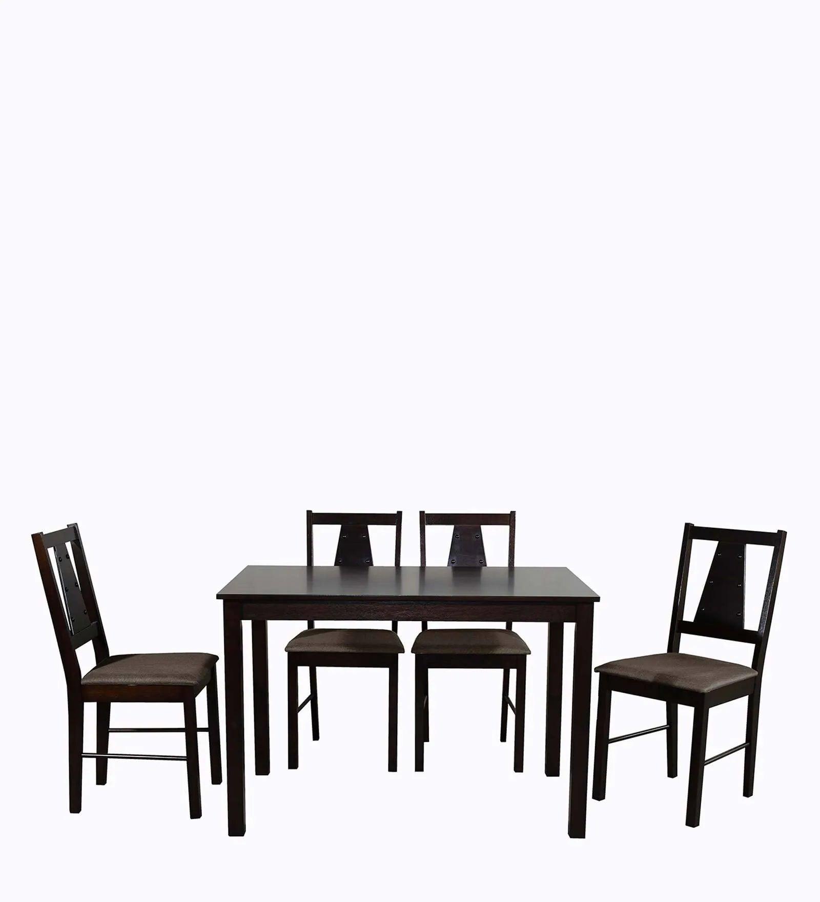 4 Seater Dining Set in Wenge Finish - Ouch Cart 