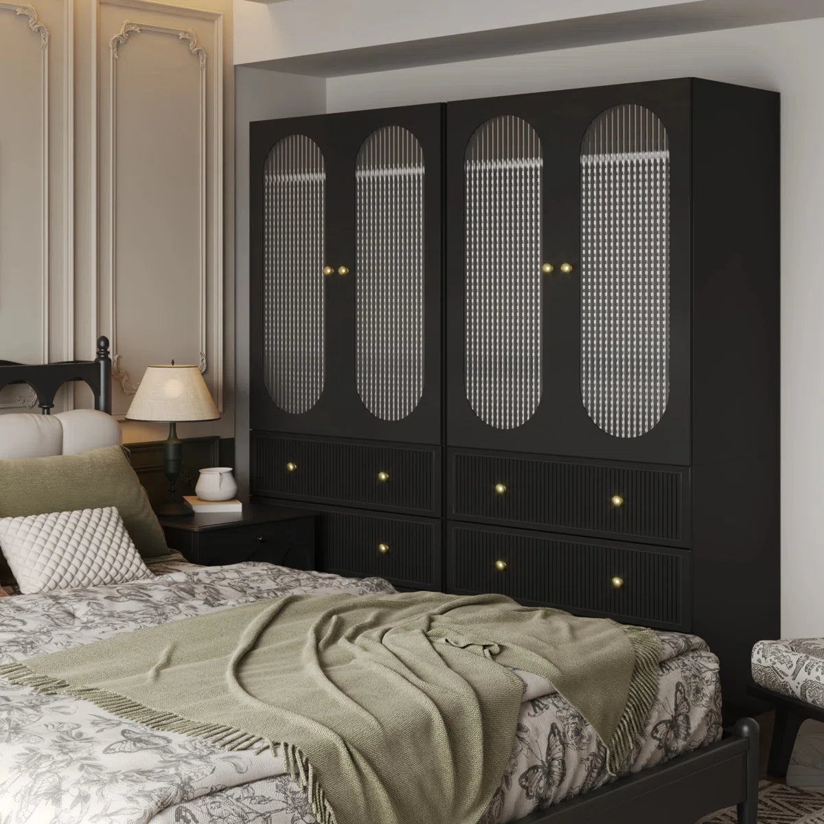 Armoire 2-door Wardrobe With 3-drawers New Design
