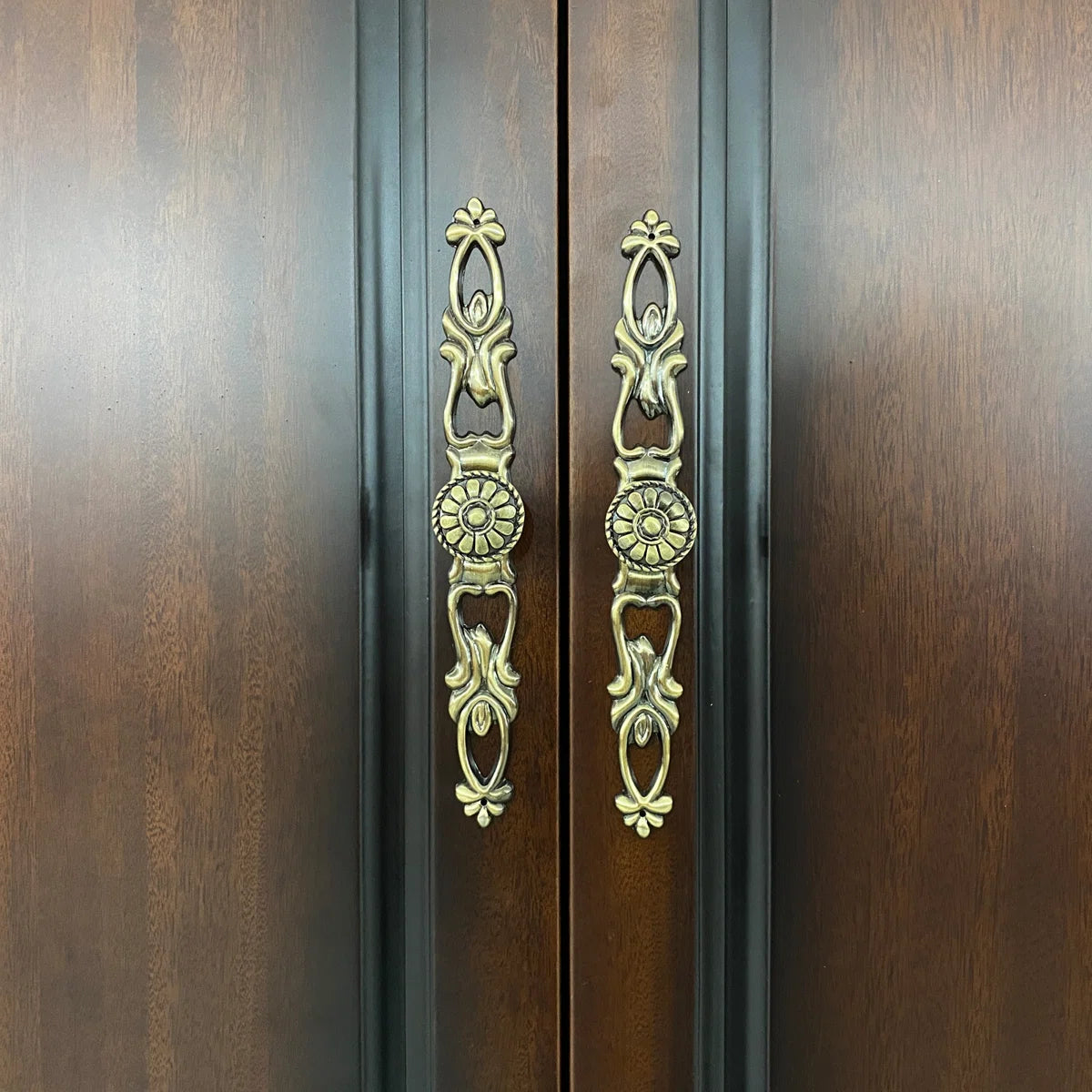 100% Solid Wood Wardrobe Armoire, Farmhouse 4-door 70.87"H Bedroom Armoire Closet with Drawer and Hanging Rod