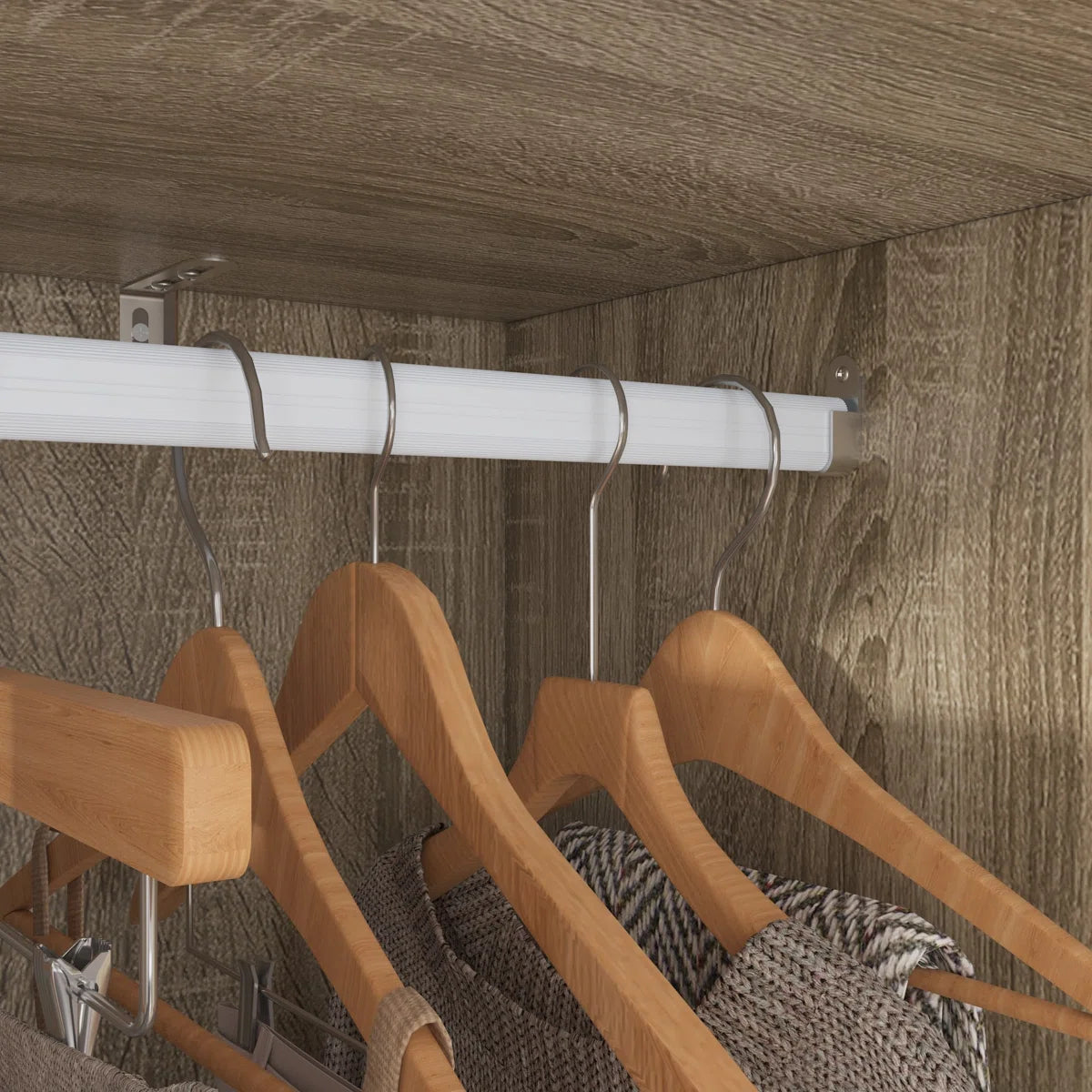 Bedroom Set With 2 Rustic Wardrobes