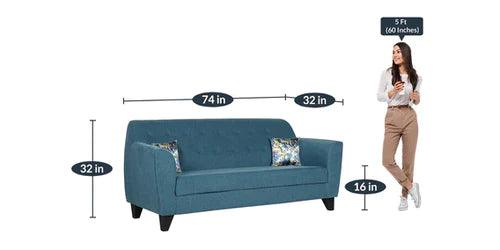 Jocelyn 3 Seater Sofa In Blue Colour - Ouch Cart 