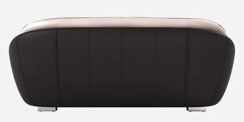 Leatherette 3 Seater Sofa in Black & Beige Colour - Ouch Cart 