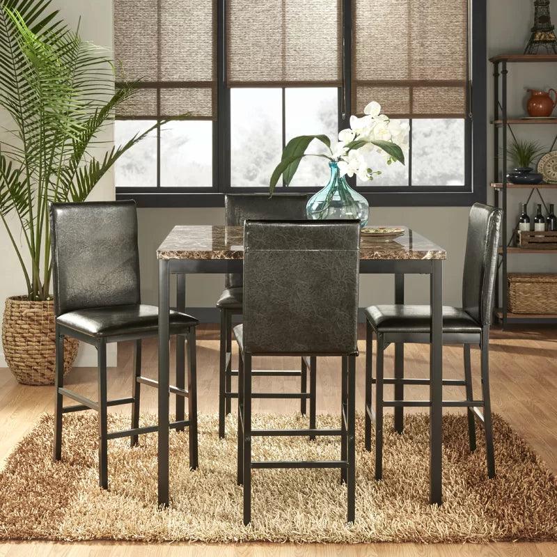 Piece Faux Marble Top Dining Set - Ouch Cart 