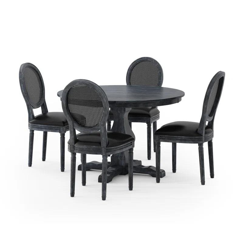 5 - Piece Pedestal Dining Set - Ouch Cart 