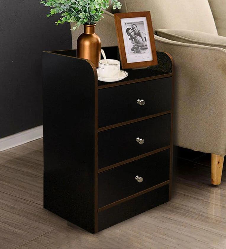 Bedside Table In Wenge Brown Colour - Ouch Cart 