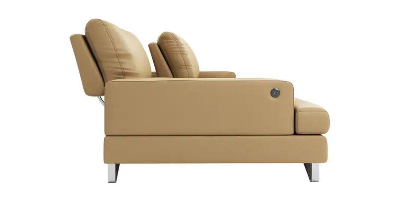 Leatherette 3 Seater Sofa in Mushroom Brown Colour - Ouch Cart 